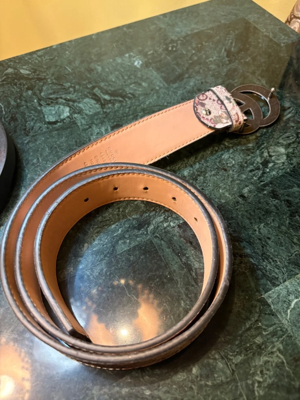 Gucci floral belt size 110
